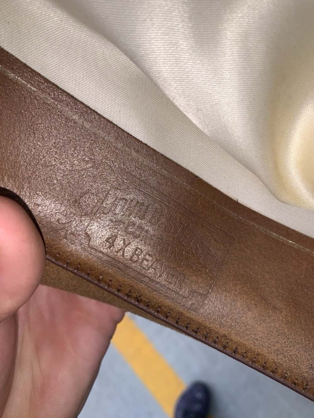Vintage Stetson John B. Stetson 4x Beaver XXXX Stetson Tan Cowboy Hat Bullriding - Picture 10 of 12